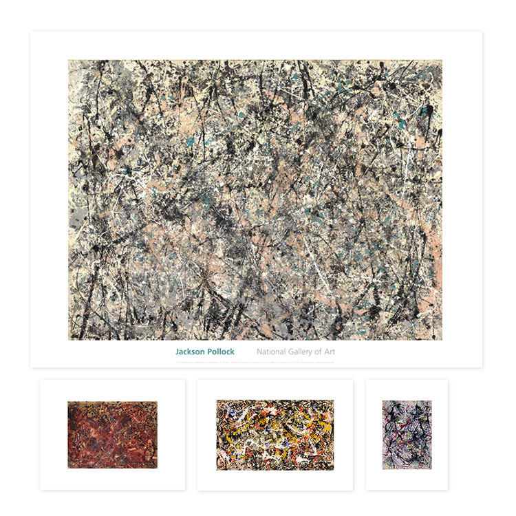 liveart 进口美国国家美术馆原版装饰画jackson pollock现代抽象