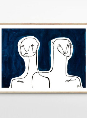 进口丹麦the poster club*ANNA MÖRNER原版装饰画海报TOGETHER