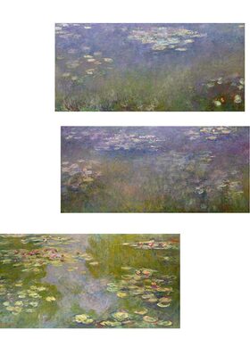 liveart 莫奈monet 蓝色睡莲 印象派风景大师经典复古装饰画海报
