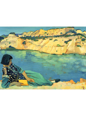 liveart进口英国Rosenstiels*蓝色池塘原版装饰画Augustus John