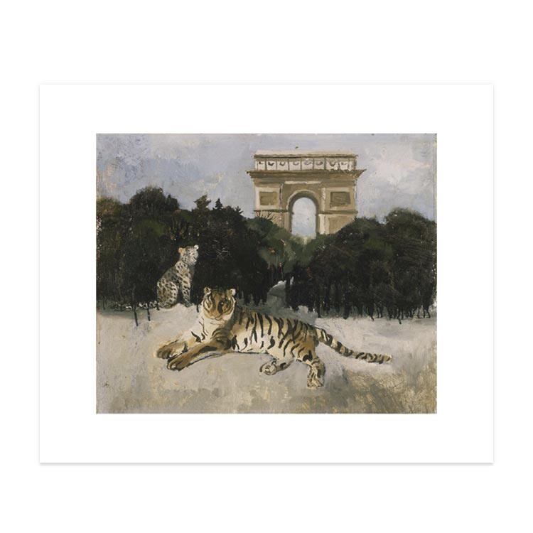 liveart法国巴黎凯旋门老虎经典名画原版装饰画christopher wood