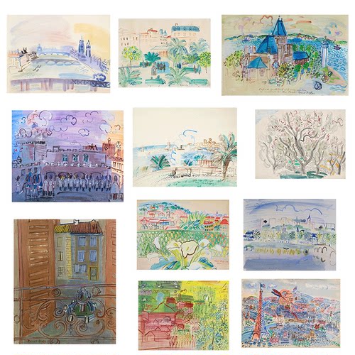 liveart法国画家劳尔杜飞Raoul Dufy城市风景装饰画海报