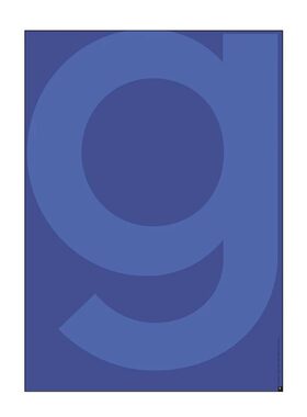 liveart进口丹麦PLTY克莱因蓝色字母g简约原版海报装饰画playtype