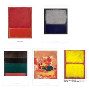 进口瑞士Fondation Beyeler罗斯科Mark Rothko抽象色块原版海报