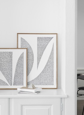 北欧进口丹麦签名限量款|kristina krogh装饰画behind blinds画芯