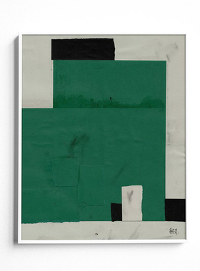 liveart进口瑞典fine little day 绿色块原版小众艺术装饰画EKTA