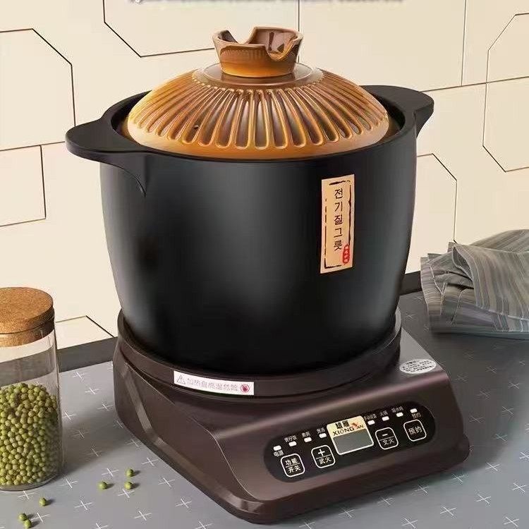 雄雁天然分体式电砂锅0涂层电饭煲多功能土锅熬汤煲煮粥煲电火锅