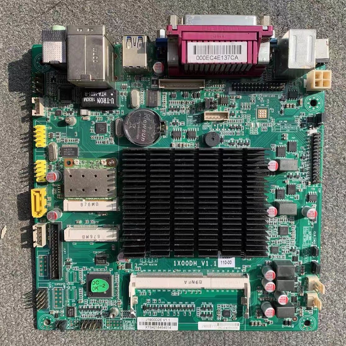 拆机 J1900D2E V1.1 双EDP主板 1X00DH