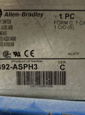 AB罗克韦尔1492-ASPH3辅助触点