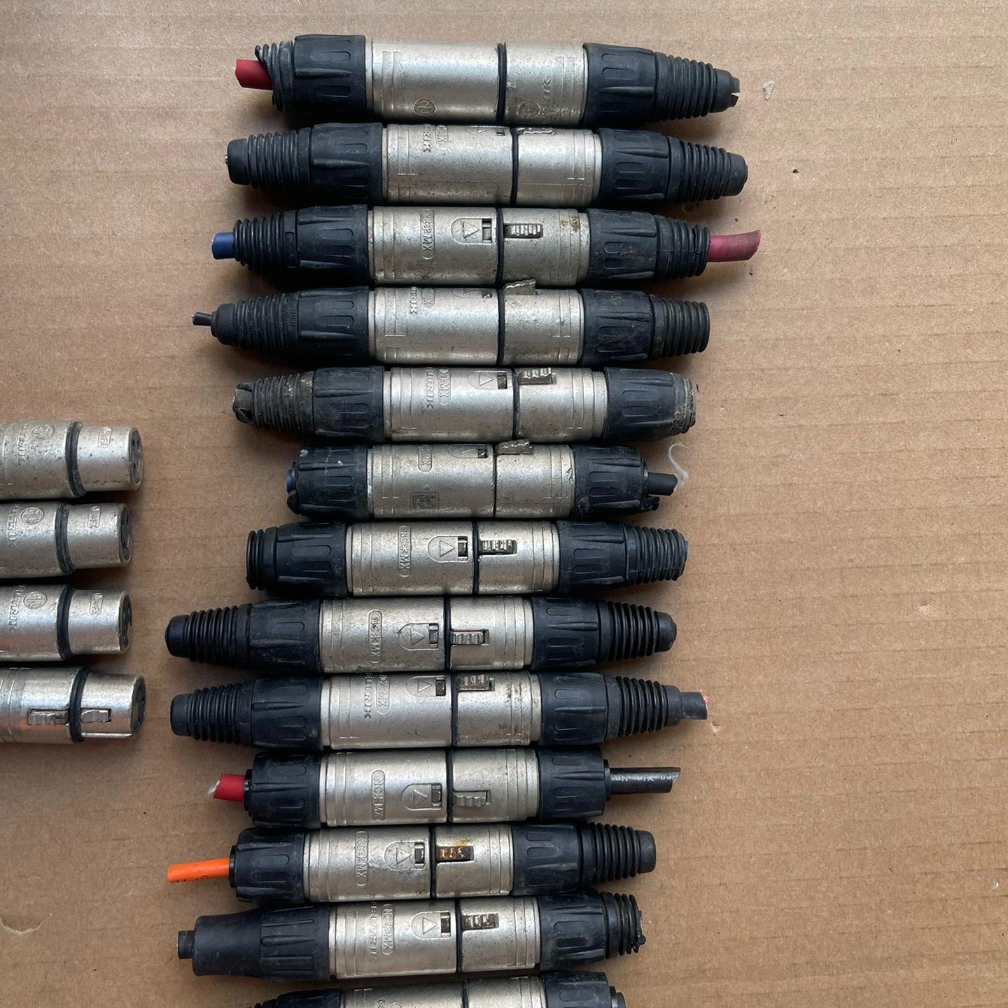 纽崔克 NEUTRIK 老款卡侬头 镀银插芯 13对 4个母