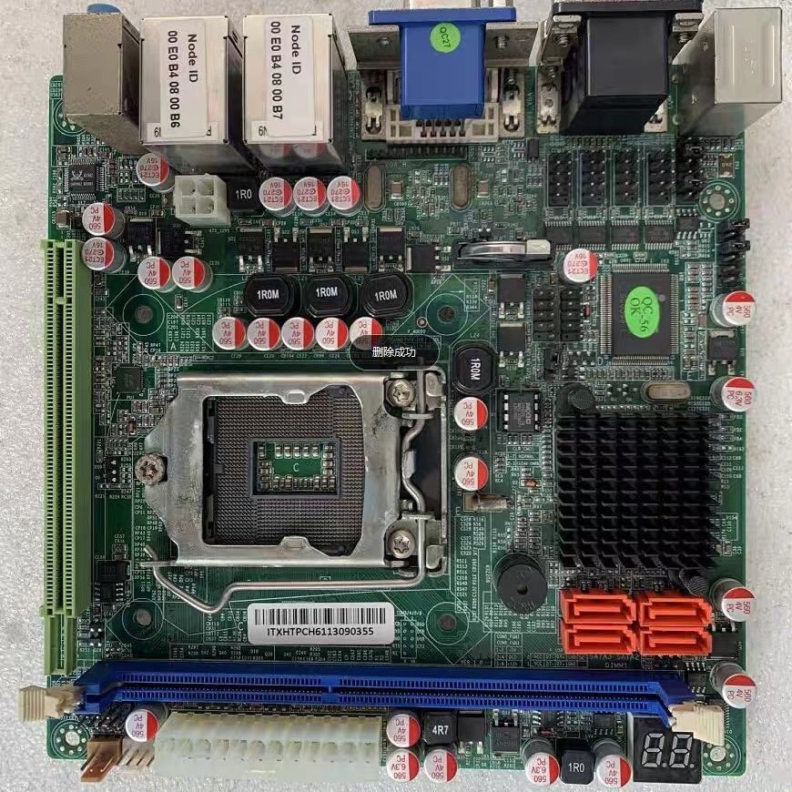 拆机 ITX-HTPCH61双网口工业主板 工控机主板H61