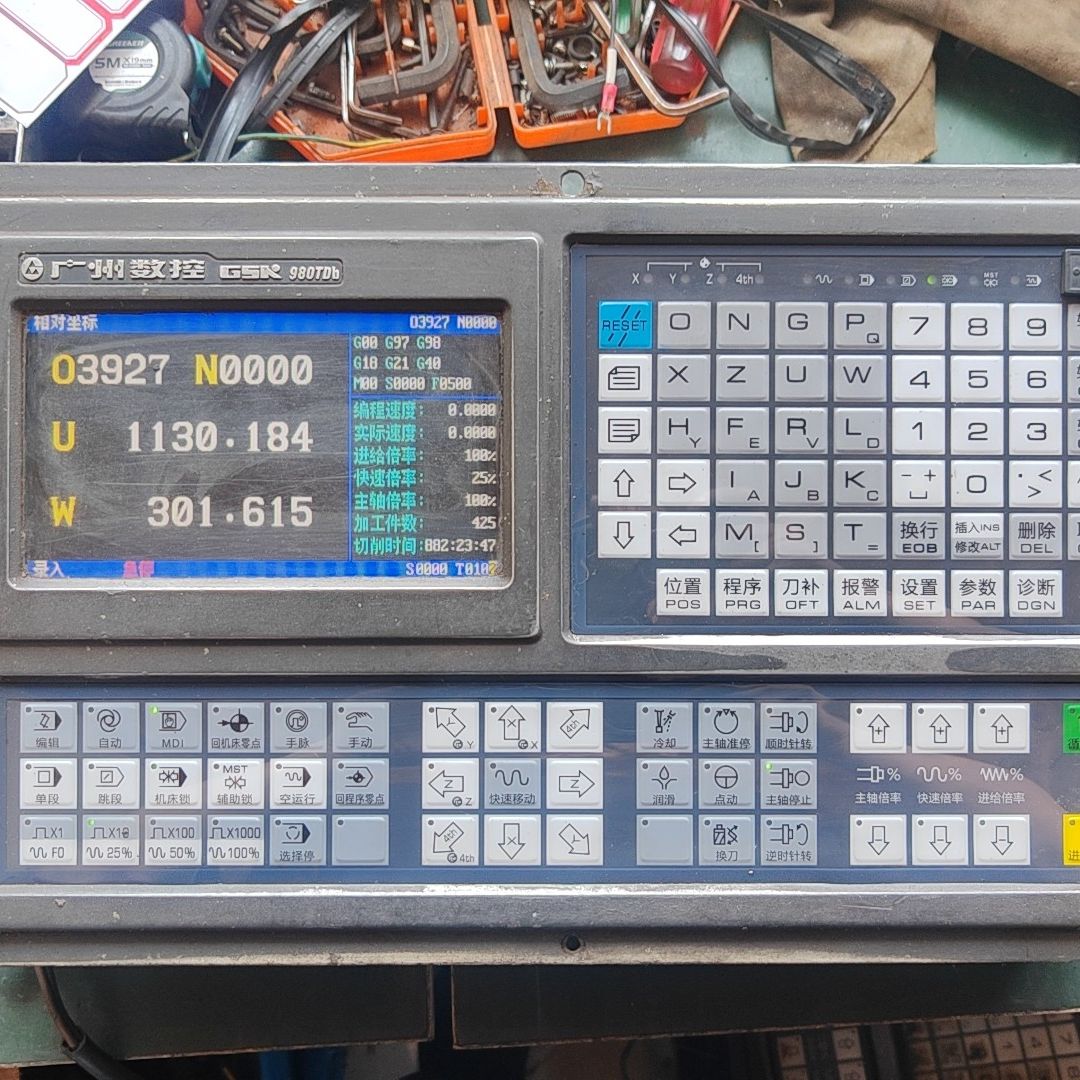 广州数控GSK980TDb数控系统 拆机 功能完好~电池