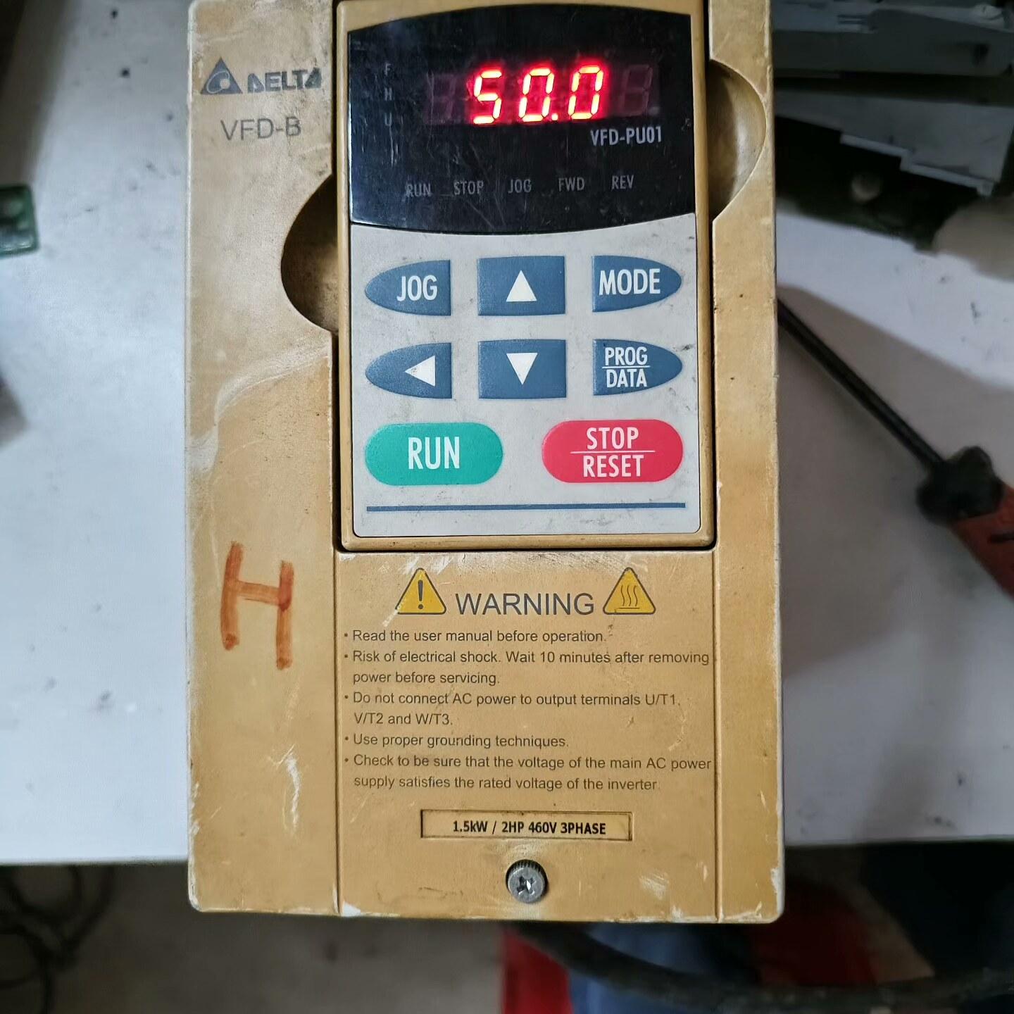 拆机台达B系列变频器 VFD015B43A 1.5KW 功能