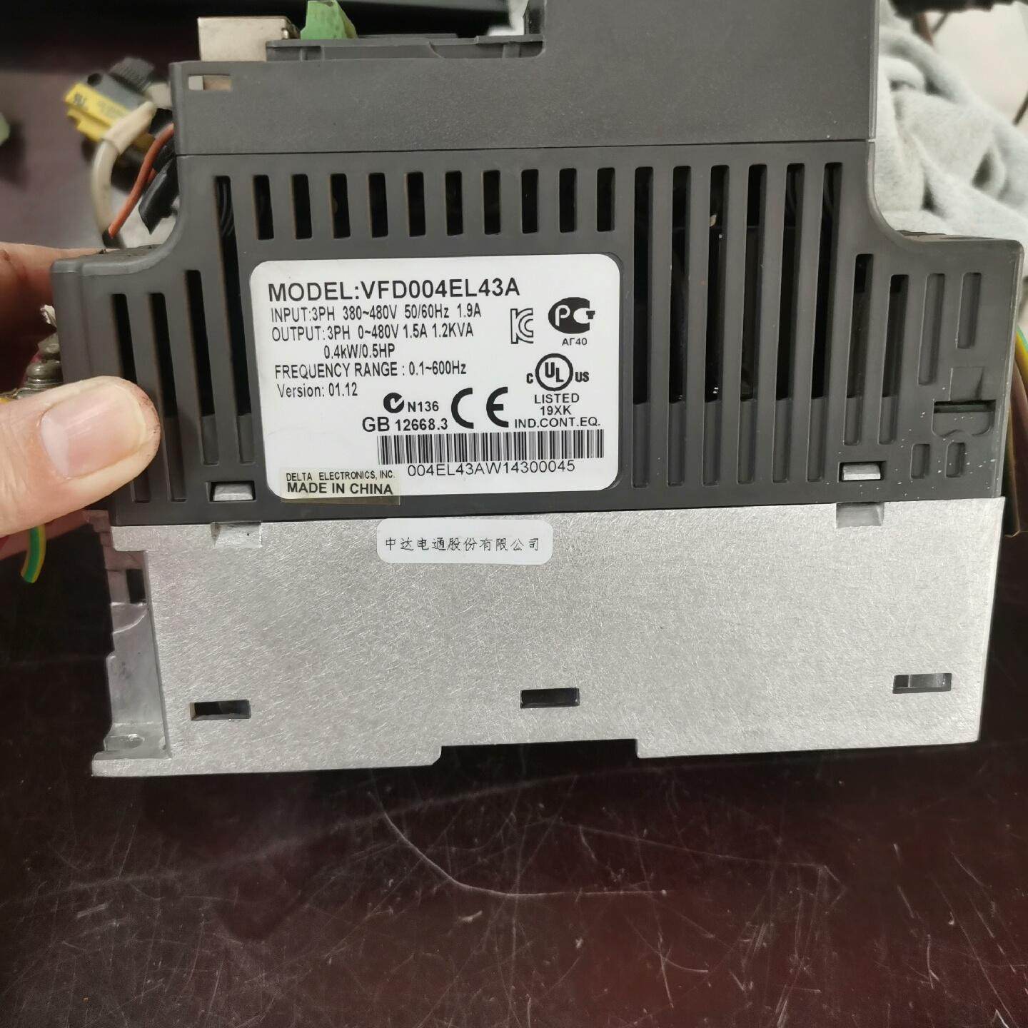 台达变频器 VFD004EL43A 3PH 0.4KW