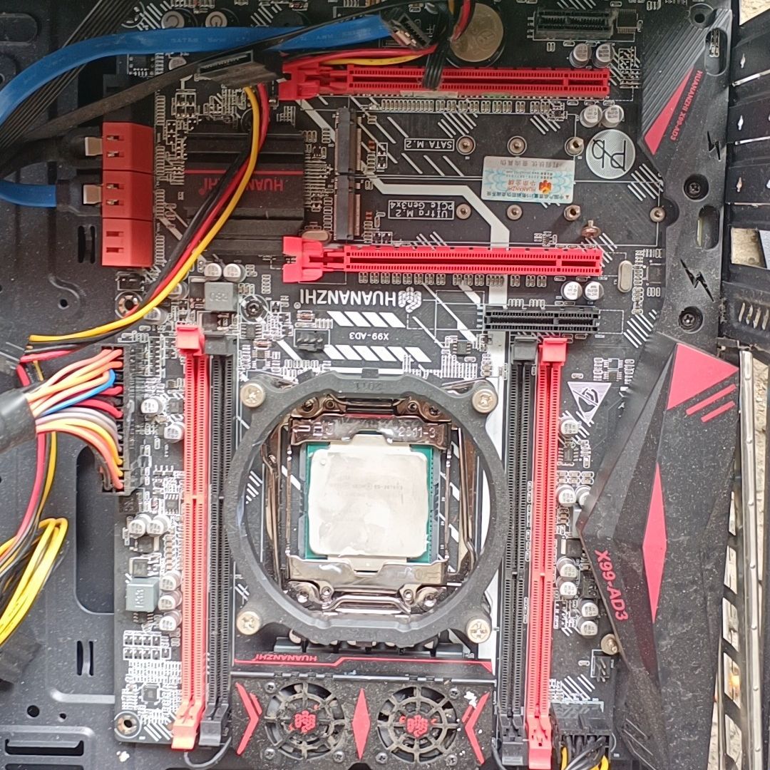 华南x99-ad3主板一块  CPUE5-2678V3 CP