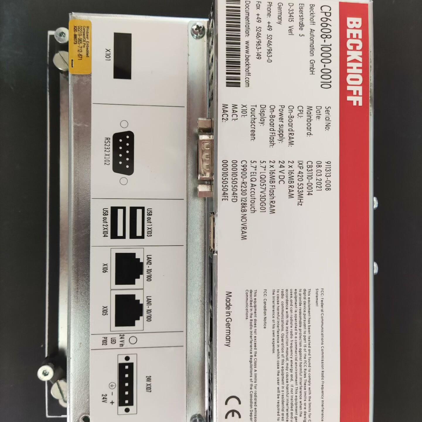 有几块倍福显示屏CP6608-1000-0010 成色好 有