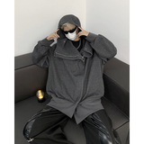 23秋冬男士立体裁剪暗黑解构男士洒脱拉链连帽卫衣MJ946-P98现货，男装卫衣，电商B288