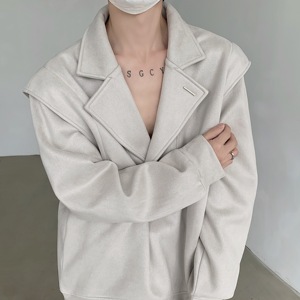 24春季男士新中式大v领性感麂皮绒卫衣mj1024-p95，男装卫衣，电商B288