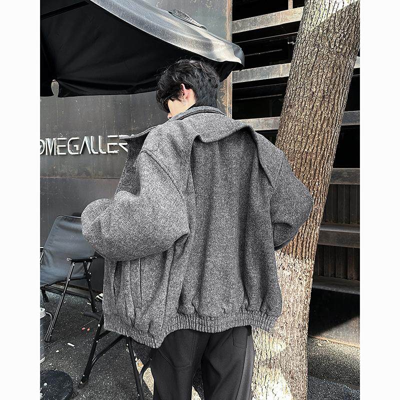 现货25羊毛毛呢高级感外套夹克JK77--P178,男装夹克,电商B288