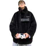 秋冬情侣棉衣宽松棉袄翻领羊羔毛棉服学生毛呢外套潮mj392-p138，男装棉衣，电商B288