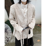 24春季男士提花新中式设计感假两件西服XZ43-P135，男装西服，电商B288