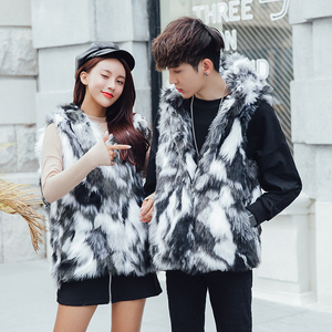 现货！秋冬季新款仿拍皮草机车情侣马甲背心mj087-p90，男装背心/马甲，电商B288