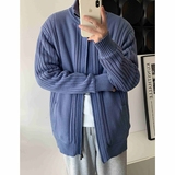 现货羊羔毛加厚针织开衫摇粒绒复古坑条毛衣现货22MY02-特p68，男装针织衫/毛衣，电商B288