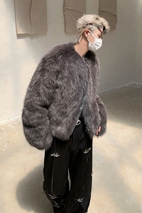 23秋冬男士加厚保暖仿狐狸毛加棉保暖上衣棉服MJ993-P70现货图片