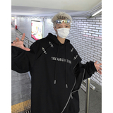 23秋冬男士飞机扣子拉链不规则下摆重磅暗黑垫肩卫衣mj926-p98现，男装卫衣，电商B288