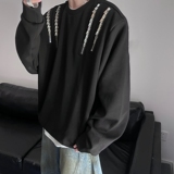23秋冬男士设计感垫肩多拉链圆领内搭卫衣MJ944-P88现货，男装卫衣，电商B288