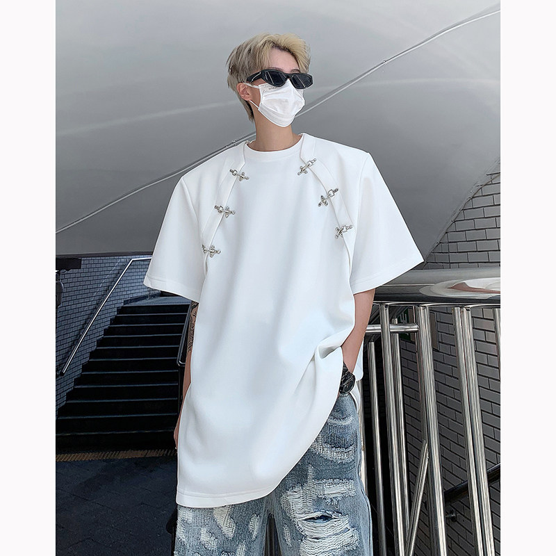 现货！25新飞机扣潮流插肩短袖男潮流垫肩T恤b288-dx80-p68,男装T恤,电商B288