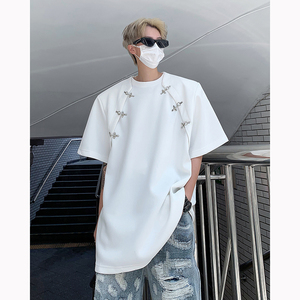 现货！25新飞机扣潮流插肩短袖男潮流垫肩T恤b288-dx80-p68图片