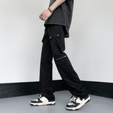 23秋冬多口袋暗黑高街微喇显瘦高个子休闲长裤ck119-p68现货，男装休闲裤，电商B288