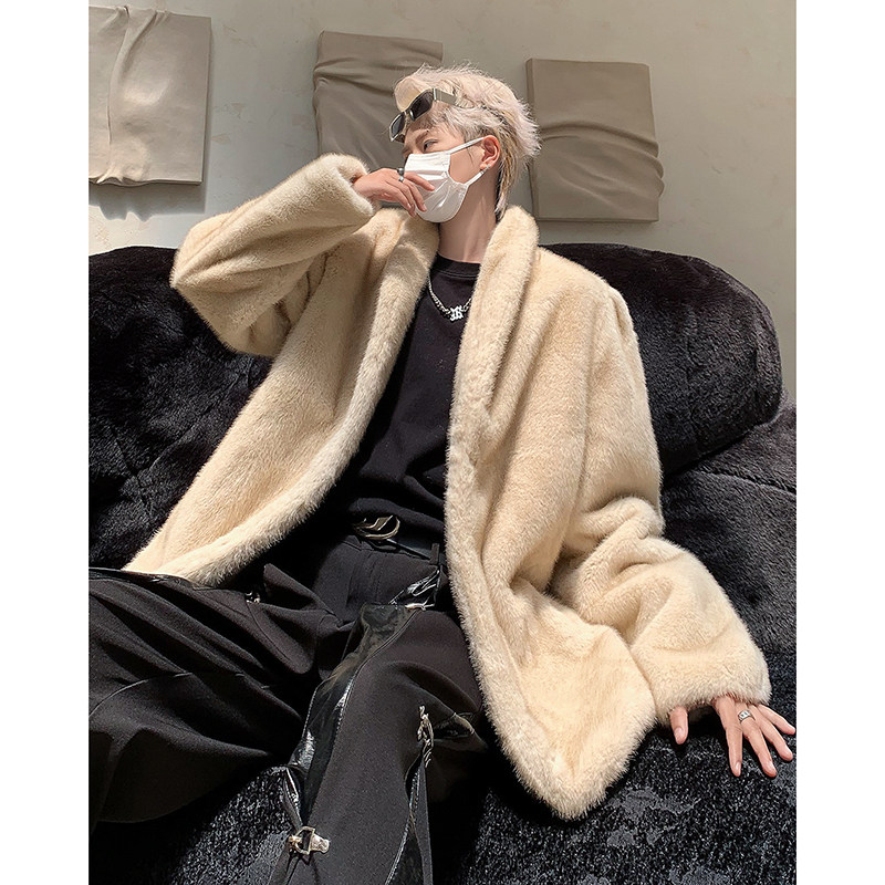 23秋冬男士贵气老钱复古风保暖仿貂毛加棉皮草MJ994-P178现货,男装棉衣,电商B288