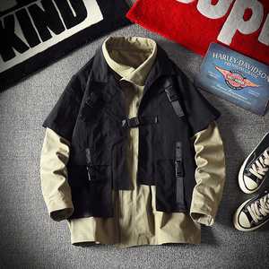 22秋机能风工装夹克两件套马甲日系大码冲锋衣B288-MJ353-P138，男装夹克，电商B288