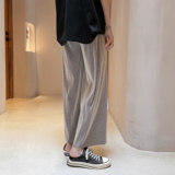 瓦格裤！显瘦高腰宽松垂感丝滑冰凉透气直筒拖地阔腿裤ck71-p45，男装休闲裤，电商B288