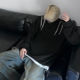 23秋冬男士设计感垫肩多拉链圆领内搭卫衣MJ944-P88现货，男装卫衣，电商B288