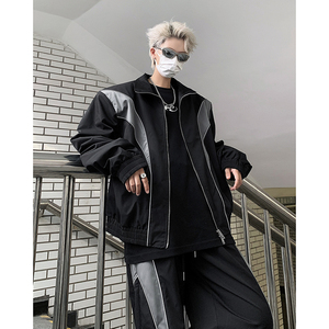 现货！25春秋复古反光分割解构运动套装男士TZ03-裤子p65衣服p98图片