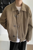 轻熟风品质复古灯芯绒特色门襟飞机扣方领大码短款夹克mj625-p125，男装夹克，电商B288