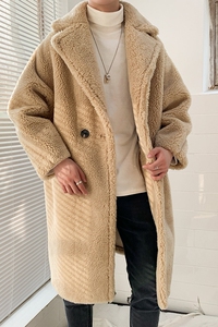 20冬季毛绒羊羔毛加厚风衣保暖情侣大衣棉服外套mj243-p185图片