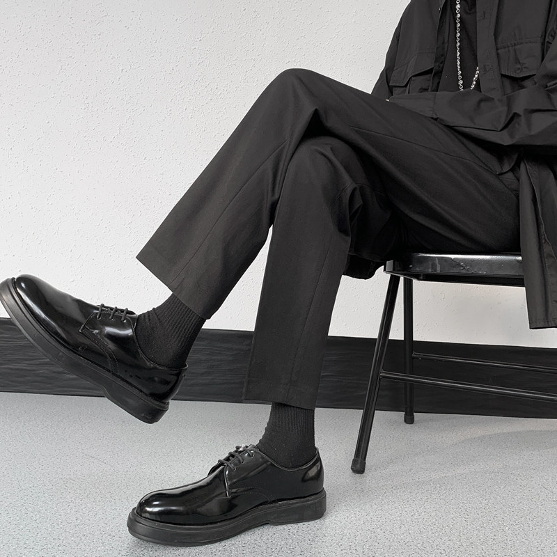 那不勒斯垂感西裤商务正装修身休闲长裤直筒九分西装裤ck111-p60，男装西服套装，电商B288