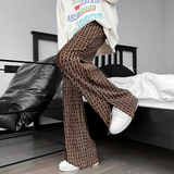 秋冬老花复古休闲嘻哈直筒长裤男休闲开叉褶皱裤潮B288-ck93-p55，男装休闲裤，电商B288