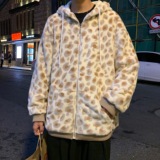 港风男冬加厚仿兔毛加绒外套宽松棉服学生棉袄现货mj365-p100，男装棉衣，电商B288