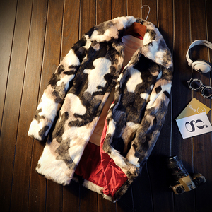 冬季休闲中长款修身型气质仿水貂毛环保皮草棉服外套mj048-p135，男装棉衣，电商B288