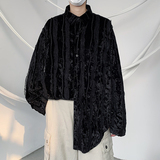 23春禁欲系蕾丝花边丝绒衬衫仙气上衣暗黑小众外套CS06-P88，男装衬衫，电商B288