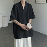 原创中式交领套头T恤改良汉服短袖冰丝仙气丝滑大码半袖DX15-p35，男装T恤，电商B288