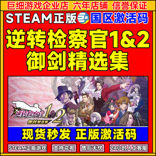 Steam 逆转检察官1&2 御剑精选集 国区激活码CDKEY PC游戏正版