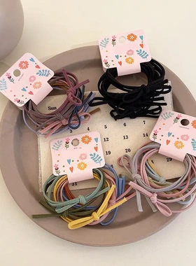 2021新款韩系头绳女网红ins黑色系列高弹力简约扎马尾发绳森系女