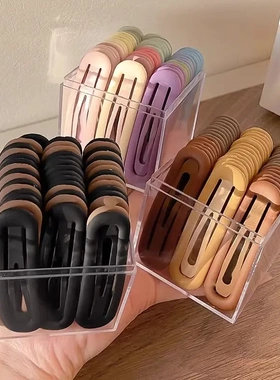 黑色碎发夹女2025新款前额刘海bb夹子头饰后脑勺鸭嘴一字夹发卡子