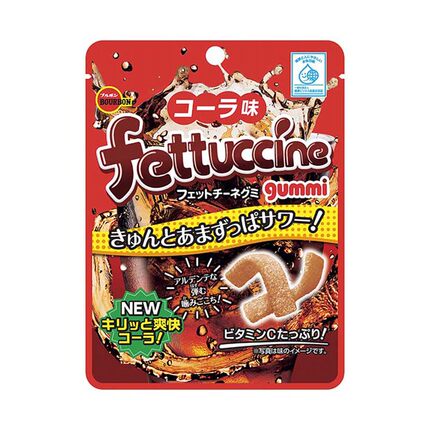 日本直邮布尔本bourbon宽面条软糖超酸条形软糖青提可乐味果汁